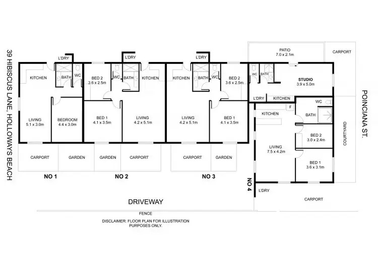 Floorplan of Homely block of units listing, 39 Hibiscus Lane, Holloways Beach QLD 4878