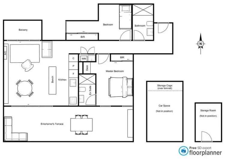 Floorplan of Homely apartment listing, 408/2 Tweed St, Hawthorn VIC 3122
