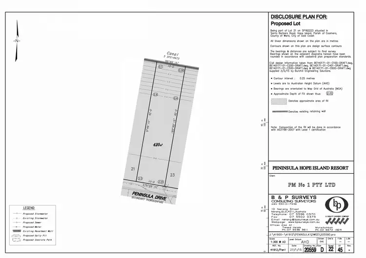 Floorplan of Homely land listing, 22 Harbour Village Dirve, Hope Island QLD 4212