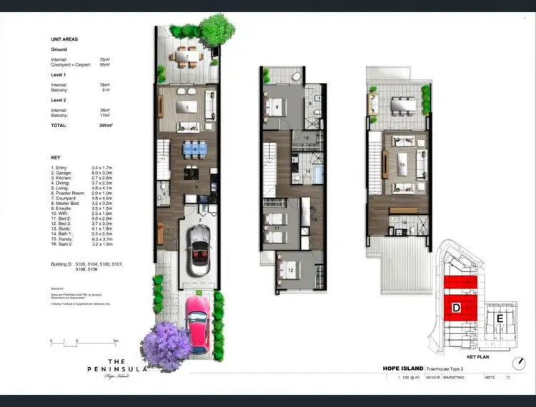 Floorplan of Homely townhouse listing, 5104 Point Drive, Hope Island QLD 4212