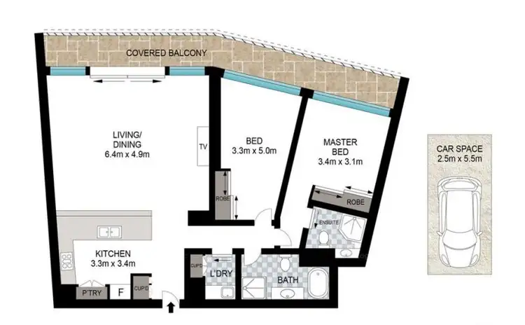 Floorplan of Homely apartment listing, 26B/80 The Esplanade, Surfers Paradise QLD 4217