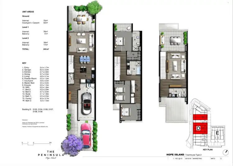 Floorplan of Homely townhouse listing, 5104 Point Drive, Hope Island QLD 4212