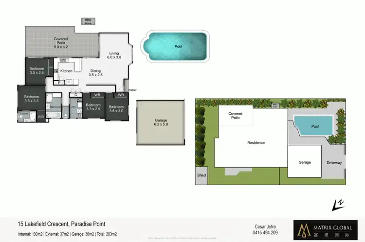 Floorplan of Homely house listing, 15 Lakefield Crescent, Paradise Point QLD 4216