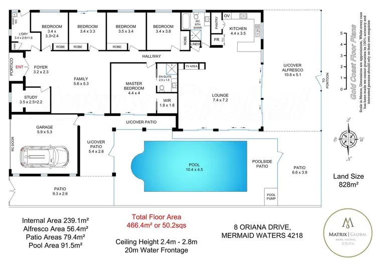 Floorplan of Homely house listing, 8 Oriana Drive, Mermaid Waters QLD 4218