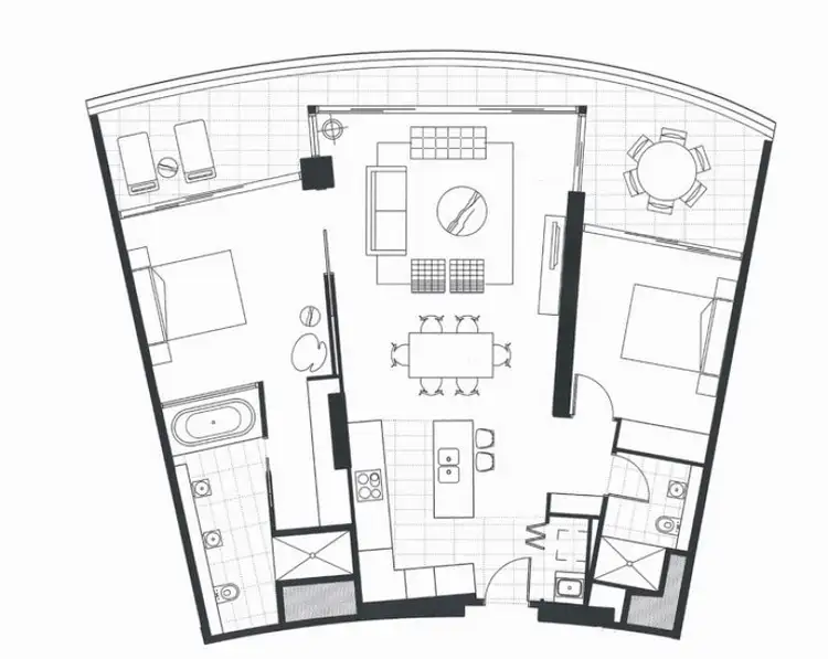 Floorplan of Homely apartment listing, 2805/1 oracle boulevard, Broadbeach QLD 4218