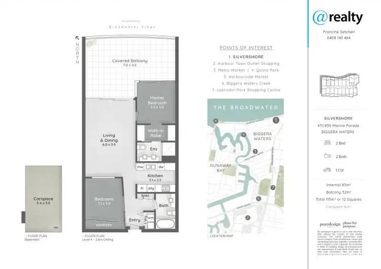 Floorplan of Homely apartment listing, 411/430 Marine Parade, Biggera Waters QLD 4216