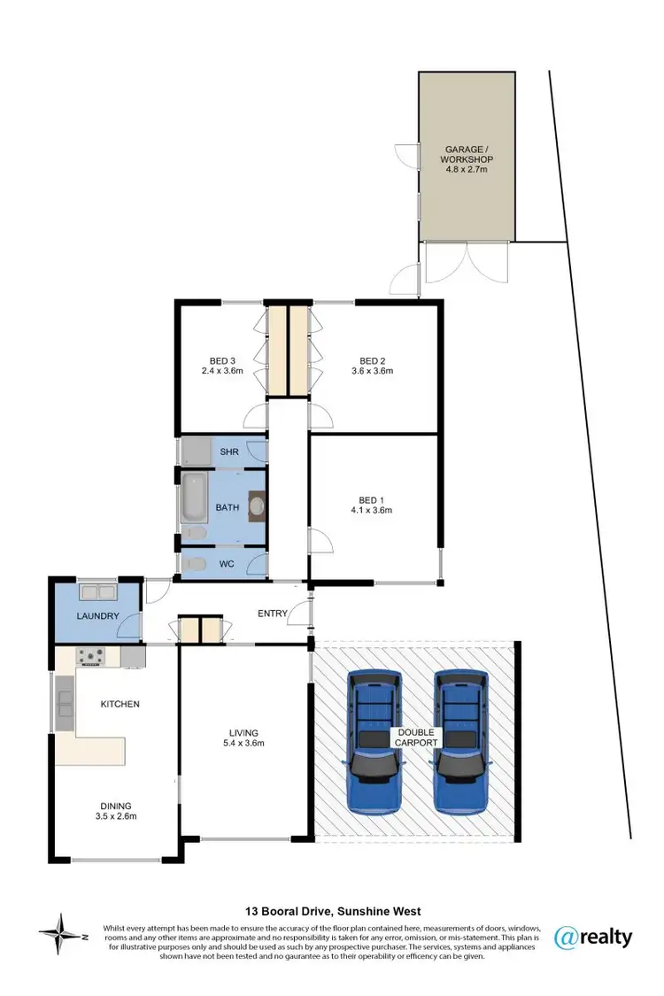Floorplan of Homely house listing, 13 Booral Drive, Sunshine West VIC 3020