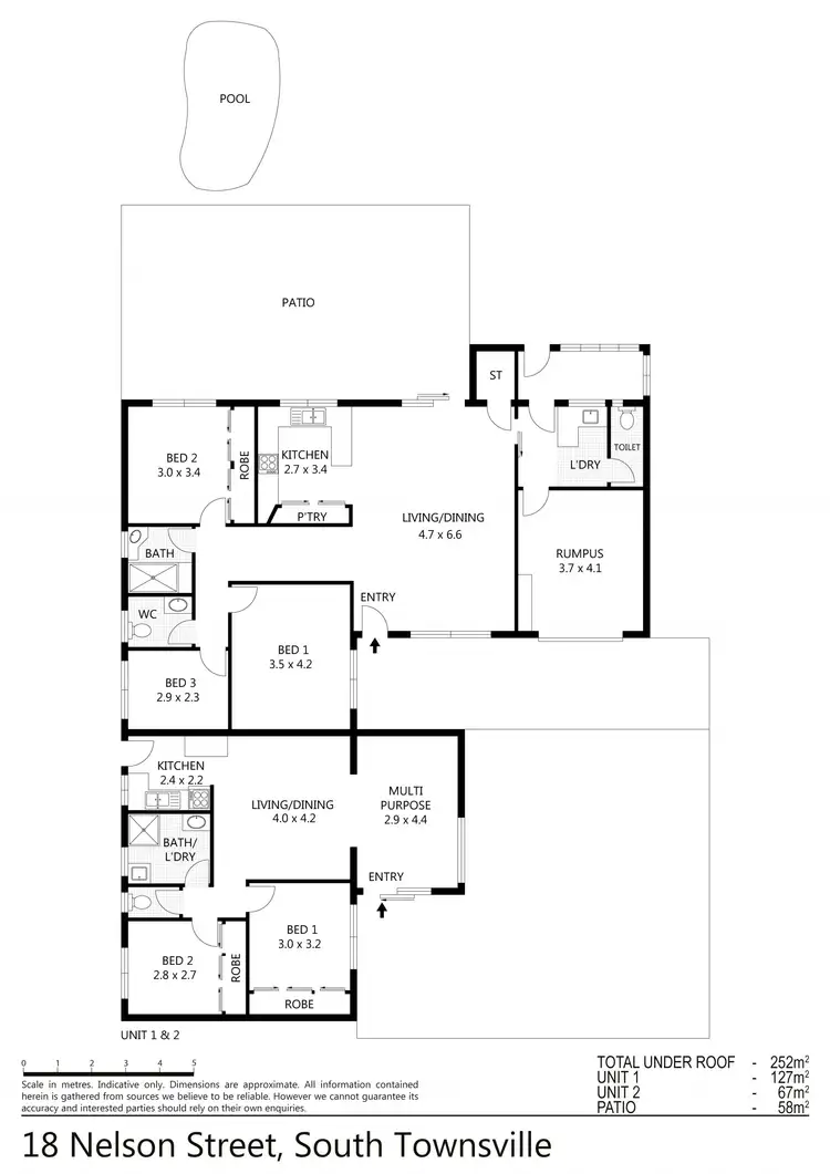 Floorplan of Homely semi-detached listing, 18 Nelson Street, South Townsville QLD 4810