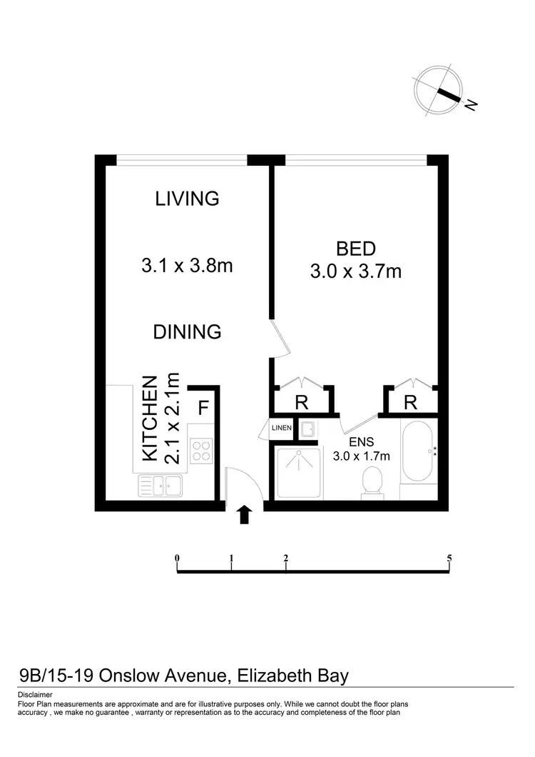 Floorplan of Homely apartment listing, 9B/15-19 Onslow Avenue, Elizabeth Bay NSW 2011