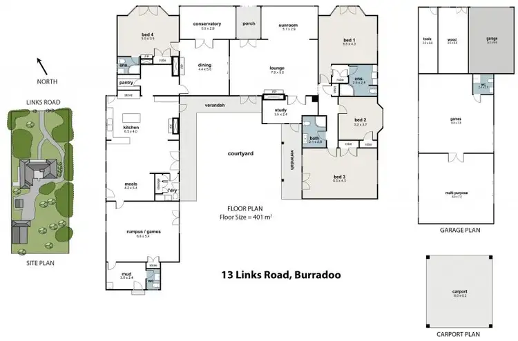 Floorplan of Homely house listing, 13 Links Rd, Burradoo NSW 2576