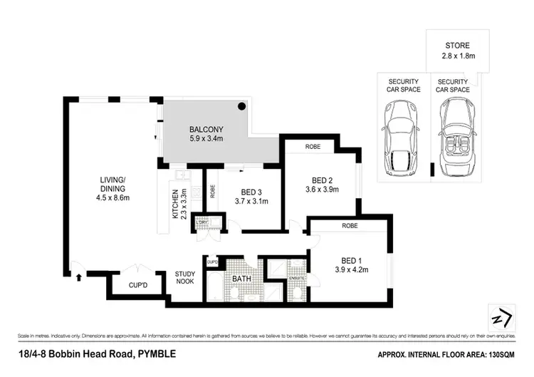 Floorplan of Homely apartment listing, 18/4-8 Bobbin Head Road, Pymble NSW 2073