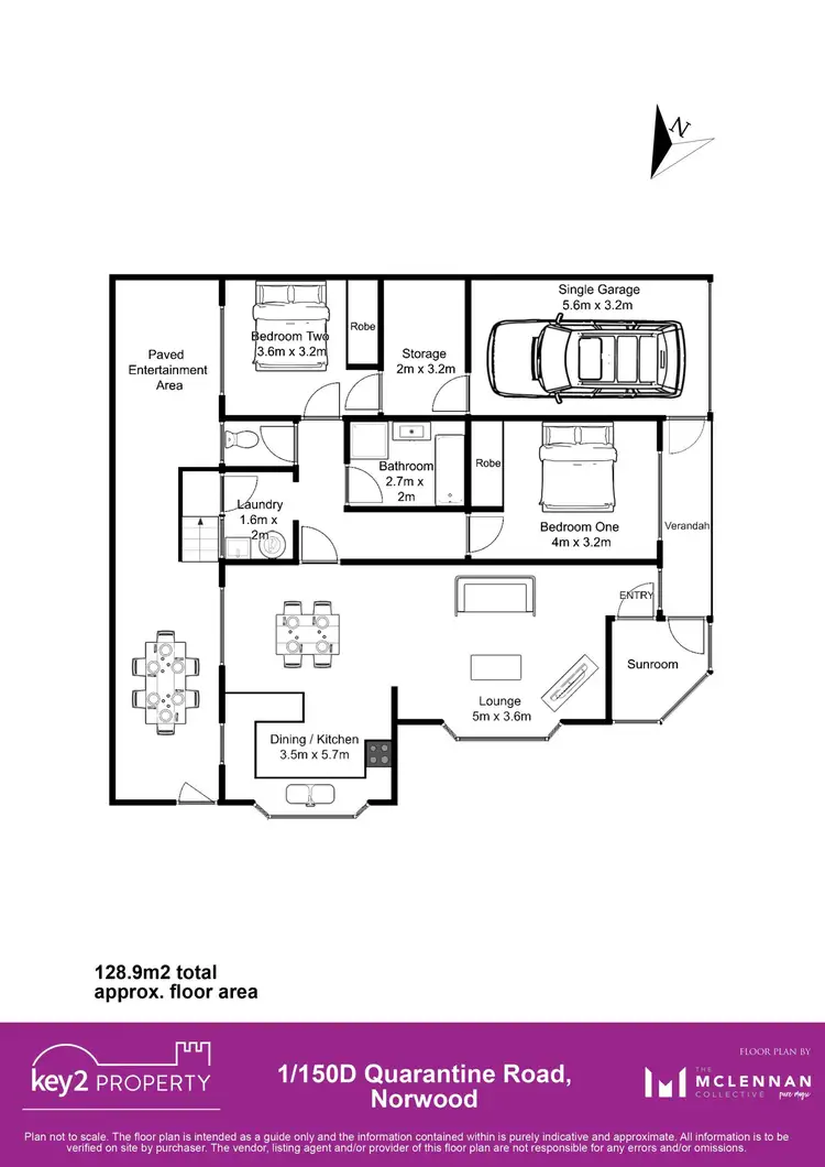 Floorplan of Homely unit listing, 1/150D Quarantine Road, Norwood TAS 7250