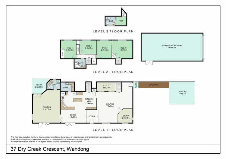 Floorplan of Homely house listing, 37 Dry Creek Crescent, Wandong VIC 3758