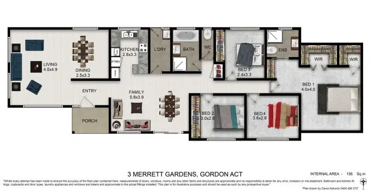 Floorplan of Homely house listing, 3 Merrett Gardens, Gordon ACT 2906