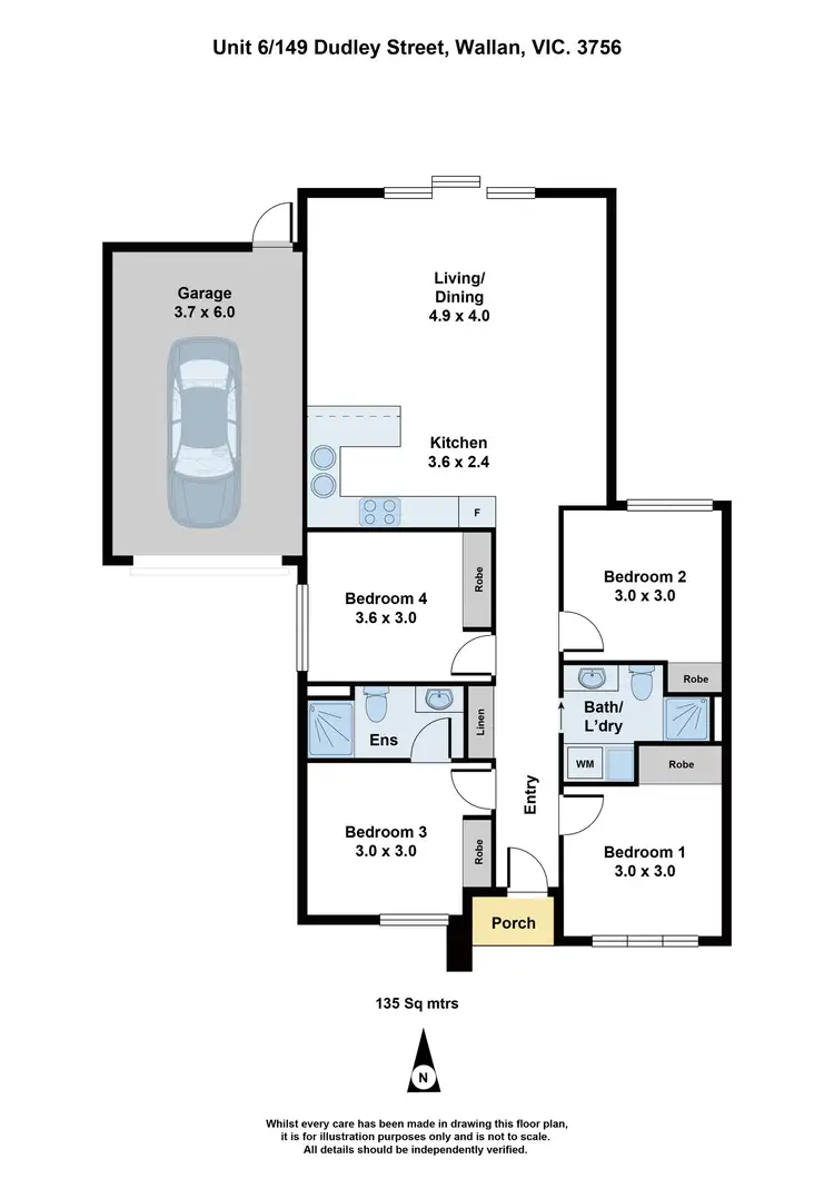 Floorplan of Homely unit listing, 6/149 Dudley Street, Wallan VIC 3756
