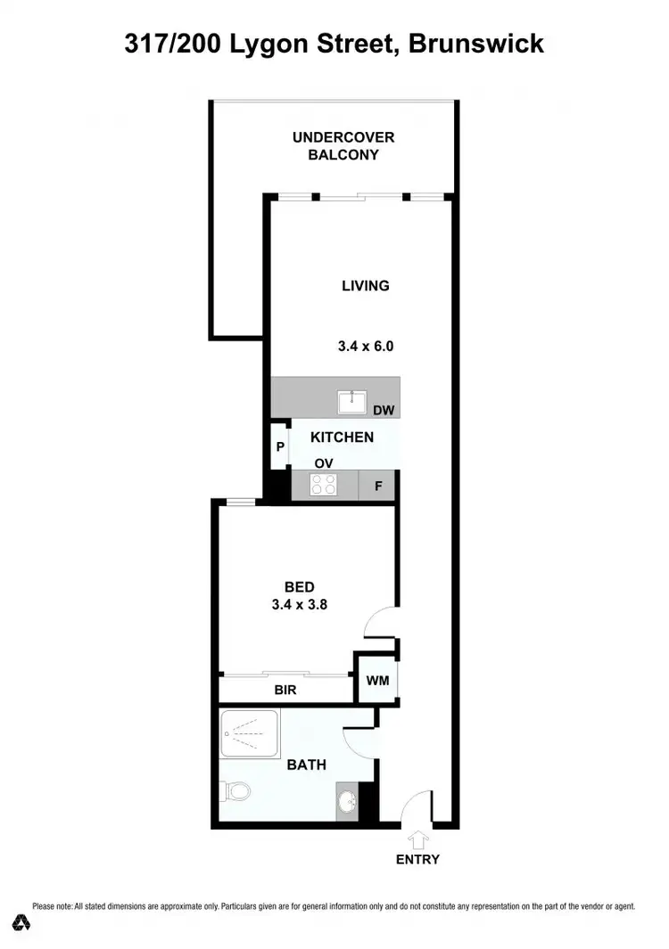 Floorplan of Homely apartment listing, 317/200 Lygon Street, Brunswick VIC 3056