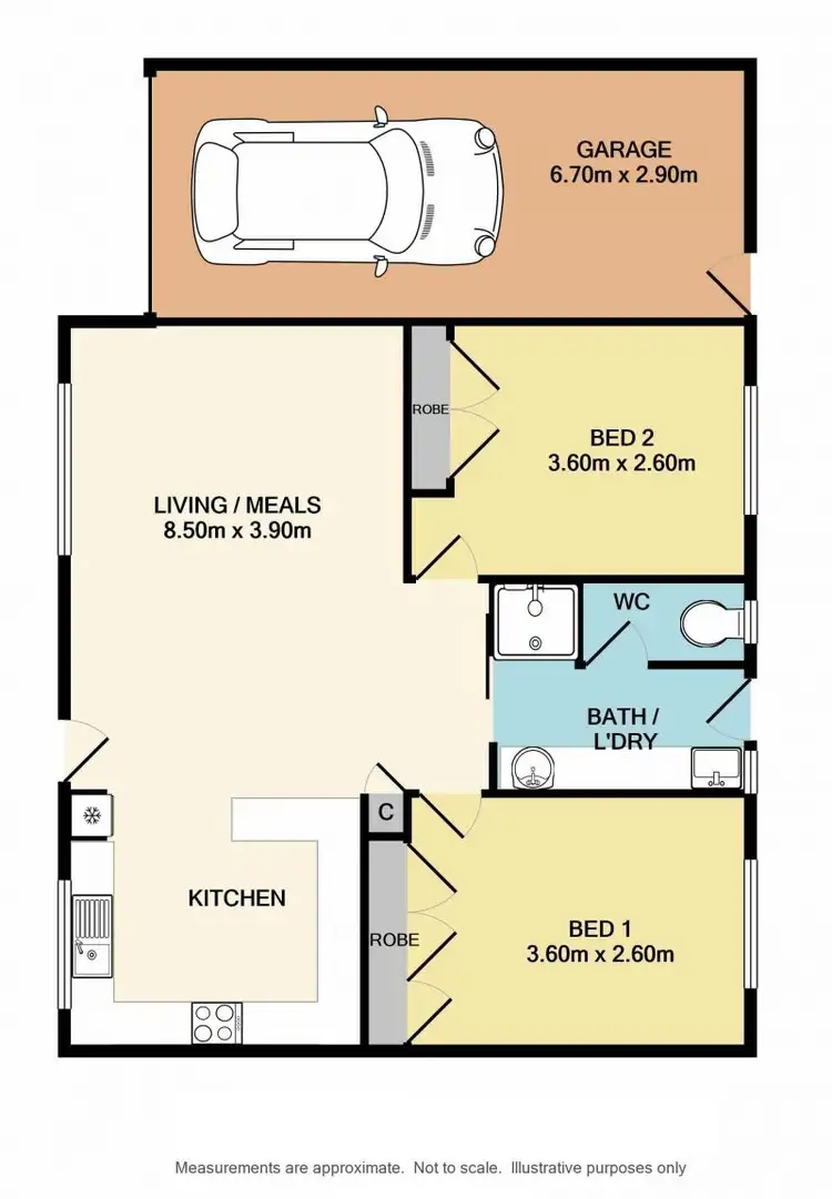 Floorplan of Homely unit listing, 2/576 Ebden Street, South Albury NSW 2640