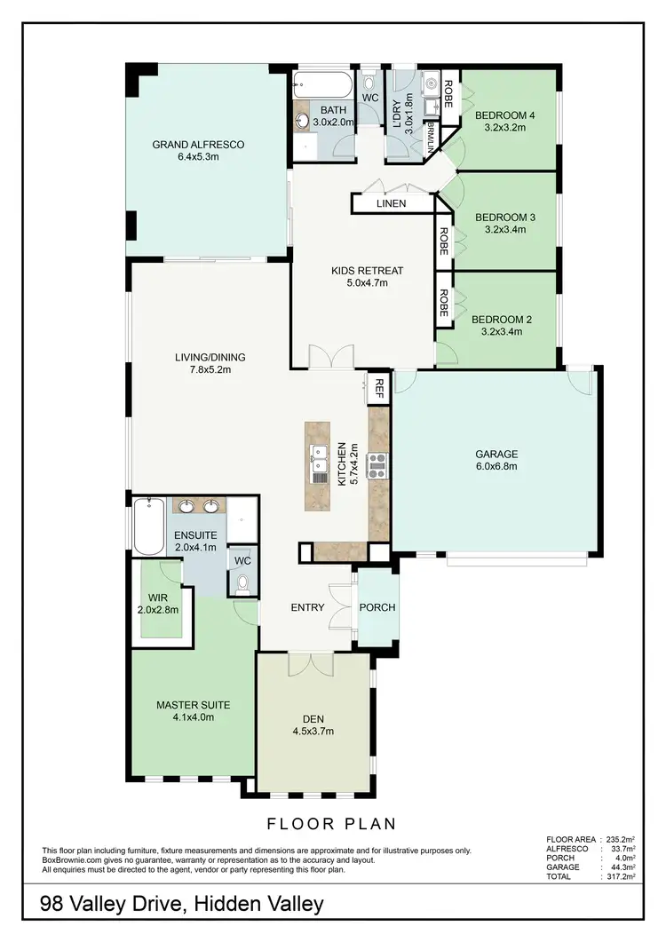 Floorplan of Homely house listing, 98 Valley Drive, Hidden Valley VIC 3756