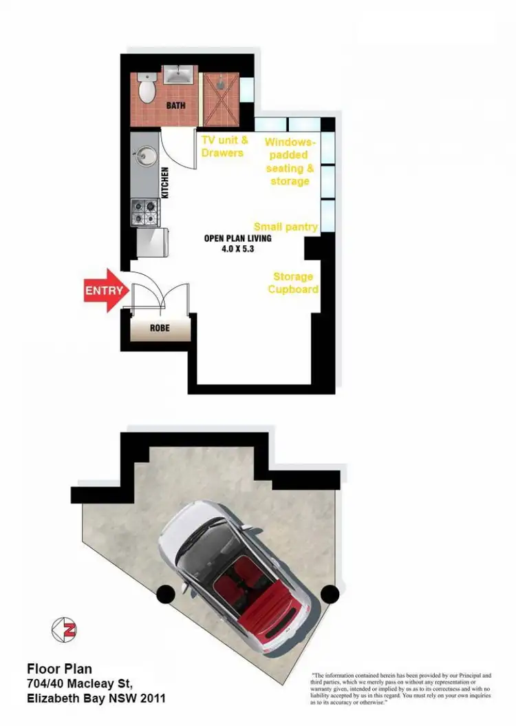 Floorplan of Homely apartment listing, 704/40 Macleay Street, Potts Point NSW 2011