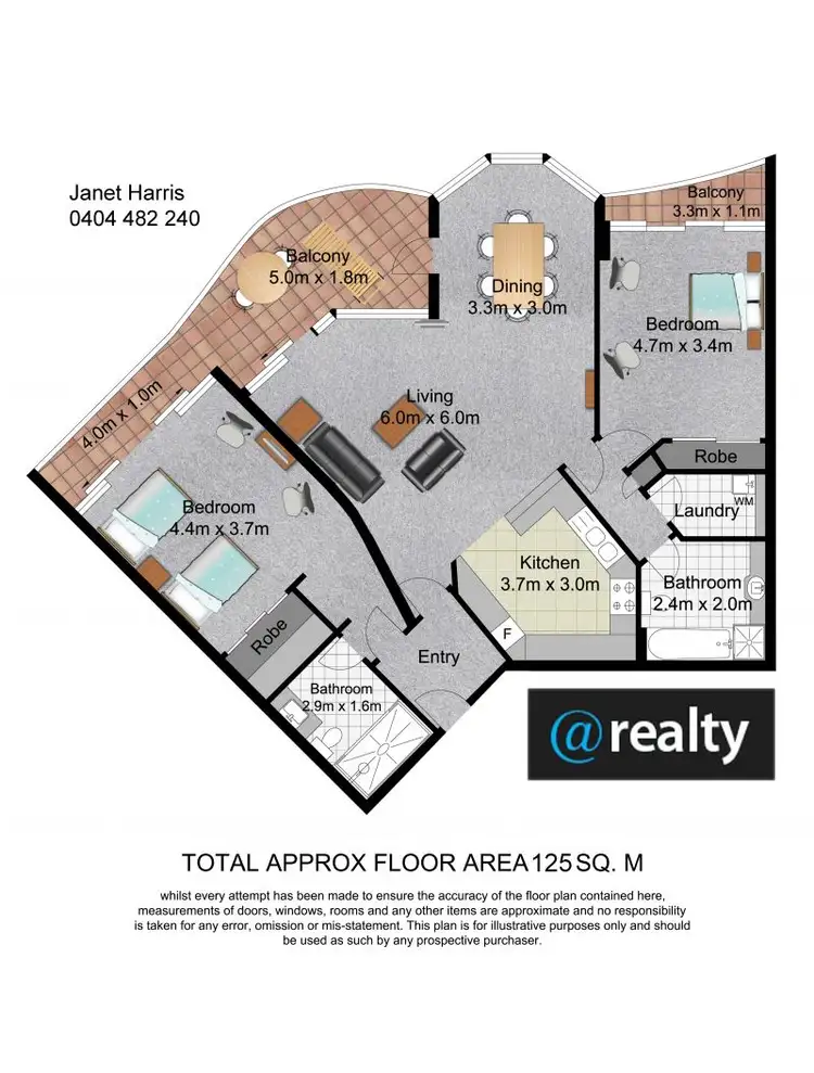 Floorplan of Homely apartment listing, Unit 1123/2633 Gold Coast Highway, Broadbeach QLD 4218