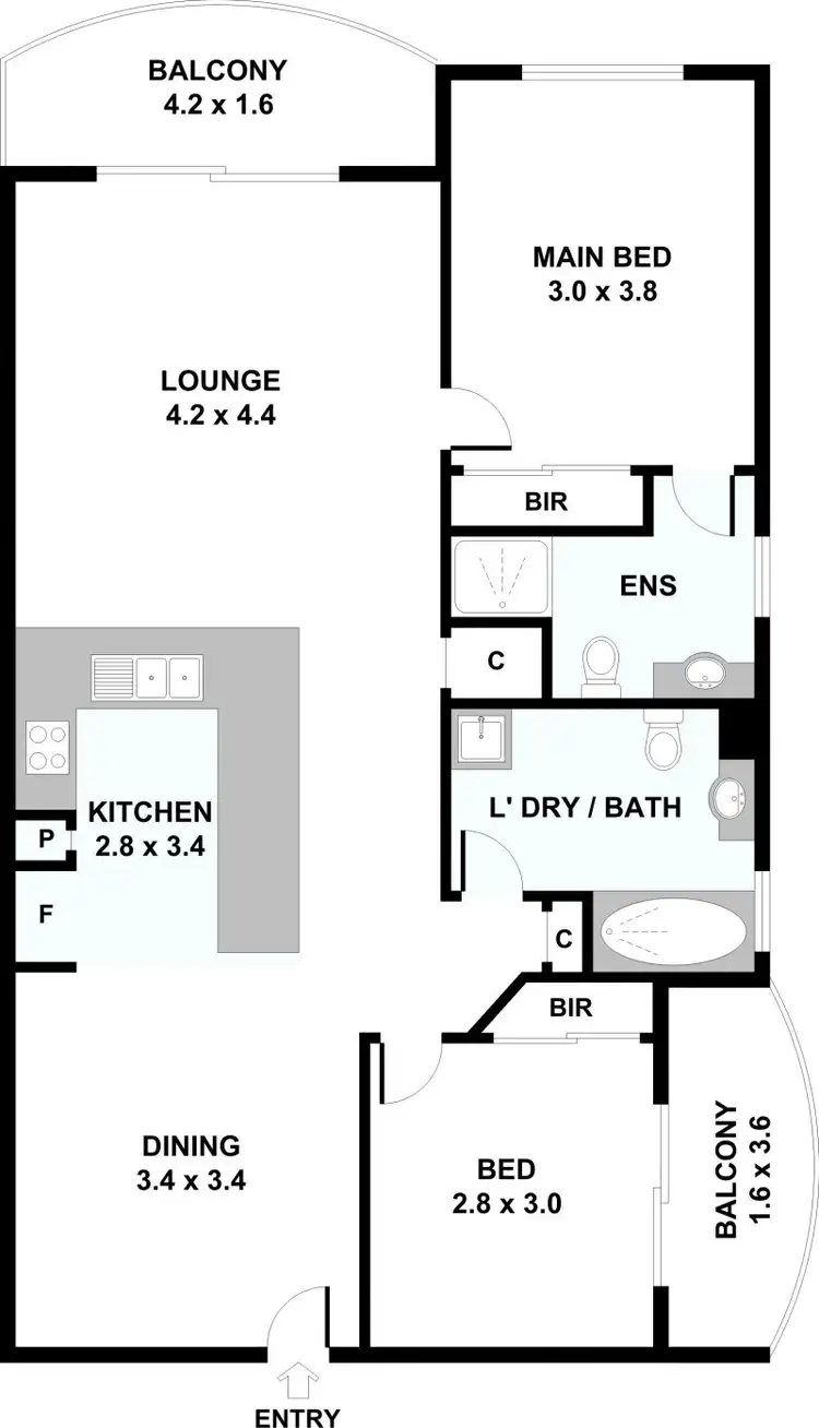 Floorplan of Homely apartment listing, 25/170 High Street, Southport QLD 4215