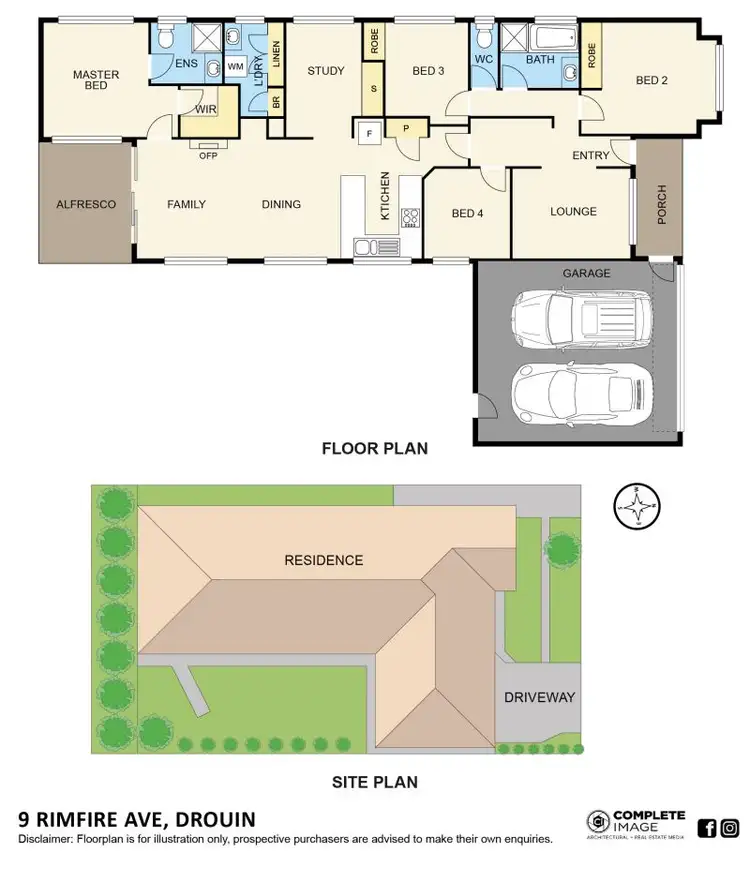 Floorplan of Homely house listing, 9 Rimfire Avenue, Drouin VIC 3818