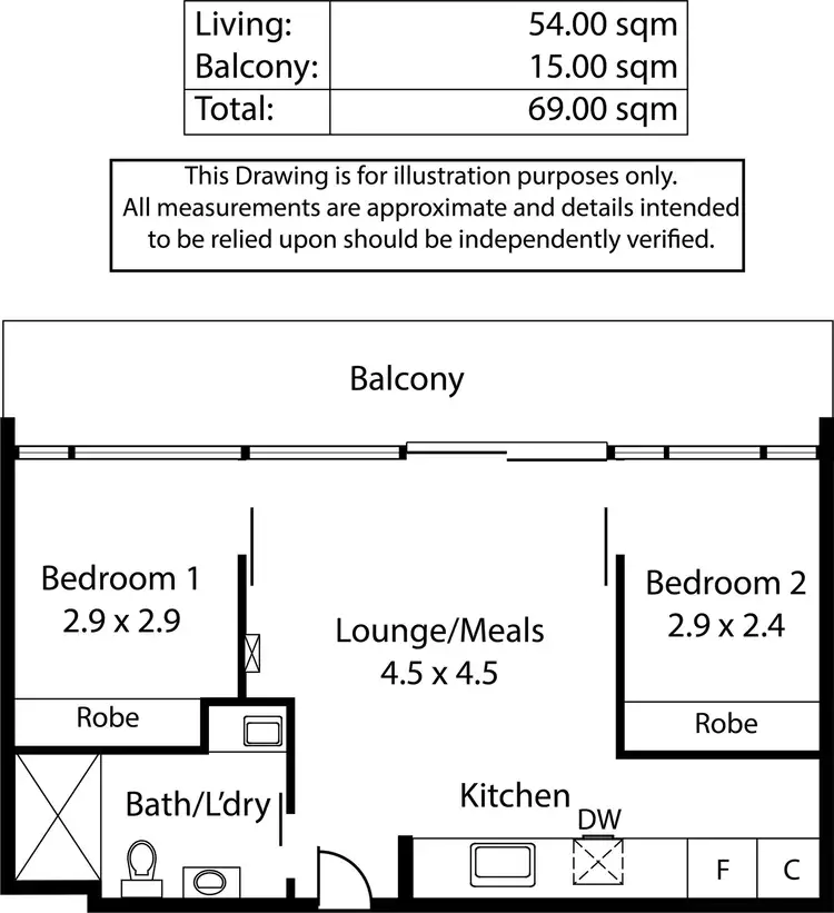 Floorplan of Homely apartment listing, 403/33 Warwick street, Walkerville SA 5081