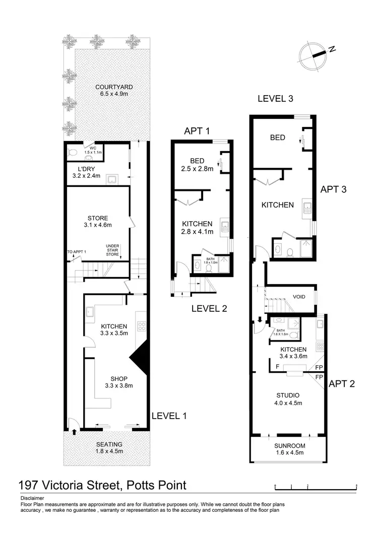 Floorplan of Homely terrace listing, 197 Victoria Street, Potts Point NSW 2011