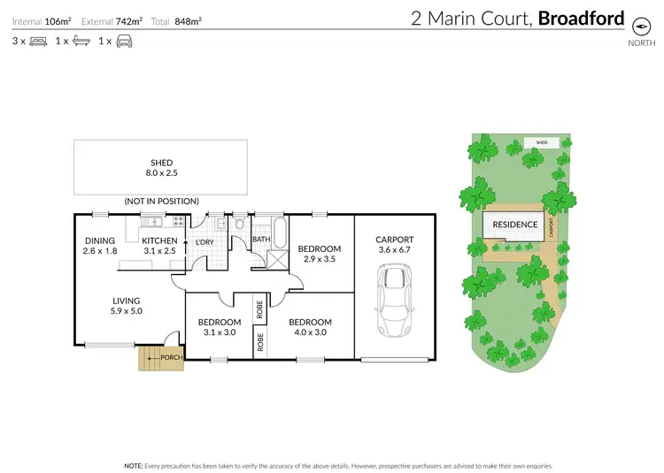 Floorplan of Homely house listing, 2 Marin Court, Broadford VIC 3658