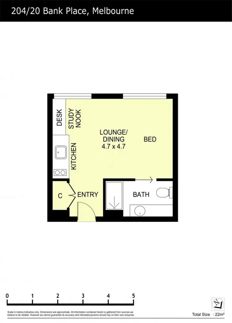 Floorplan of Homely apartment listing, 204/20 Bank Place, Melbourne VIC 3000