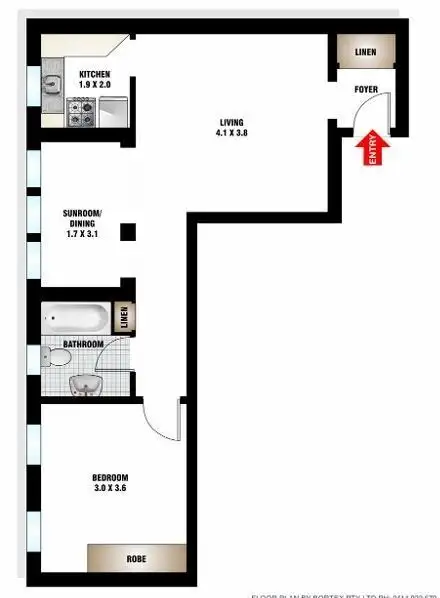 Floorplan of Homely apartment listing, 20/63 Elizabeth Bay Rd, Elizabeth Bay NSW 2011