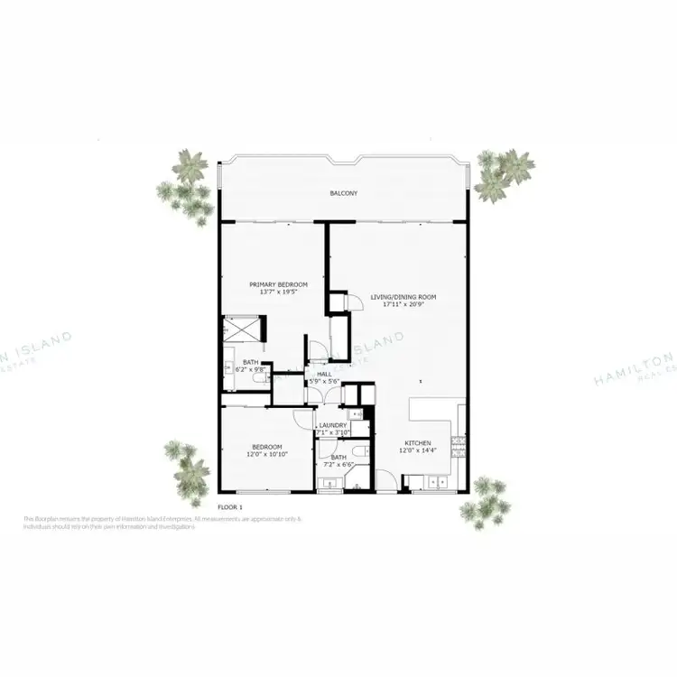 Floorplan of Homely apartment listing, Frangipani 203/20 Resort Drive, Hamilton Island QLD 4803