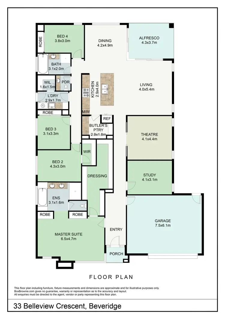 Floorplan of Homely house listing, 33 Belleview Crescent, Beveridge VIC 3753