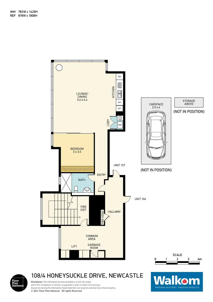 Floorplan of Homely apartment listing, 108/4 Honeysuckle Drive, Newcastle NSW 2300