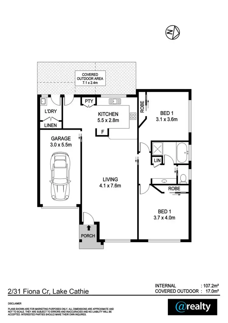 Floorplan of Homely villa listing, 2/31 Fiona Crescent, Lake Cathie NSW 2445