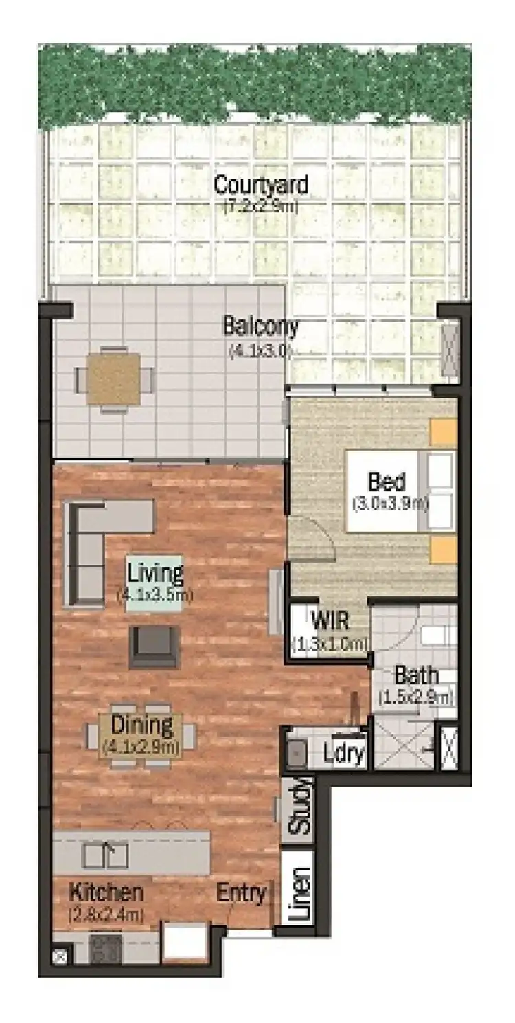 Floorplan of Homely apartment listing, 2103/42 Laver Drive, Robina QLD 4226