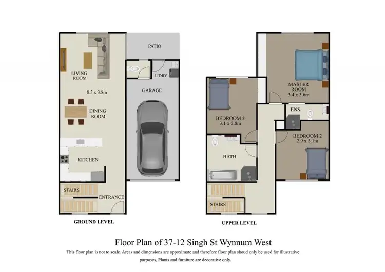 Floorplan of Homely townhouse listing, 37/12 Singh Street, Wynnum West QLD 4178