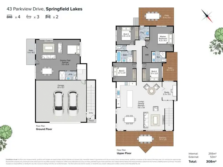 Floorplan of Homely house listing, 43 Parkview Drive, Springfield Lakes QLD 4300