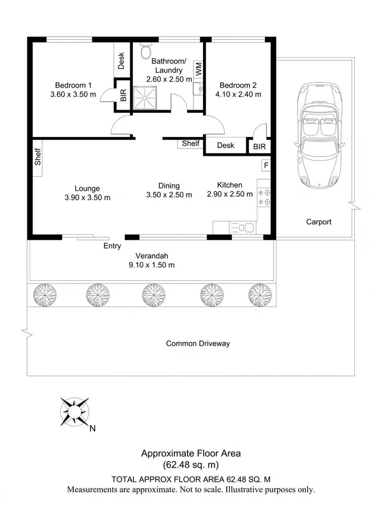 Floorplan of Homely unit listing, 2/212 Albany Highway, Centennial Park WA 6330