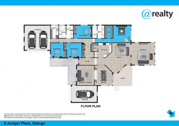 Floorplan of Homely house listing, 9 Juniper Place, Orange NSW 2800