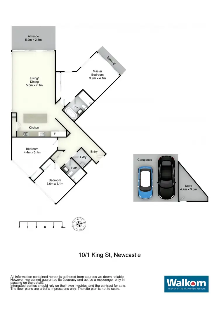 Floorplan of Homely apartment listing, 10/1 King Street, Newcastle NSW 2300