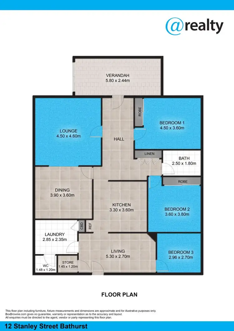 Floorplan of Homely house listing, 12 Stanley Street, Bathurst NSW 2795