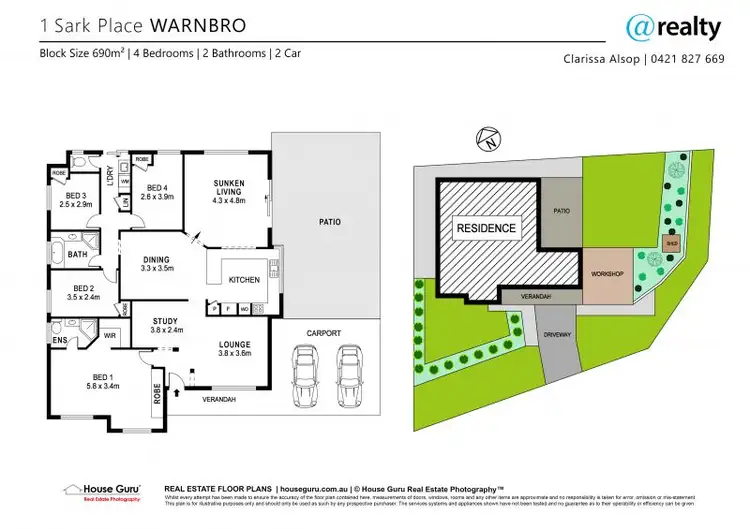 Floorplan of Homely house listing, 1 Sark Place, Warnbro WA 6169