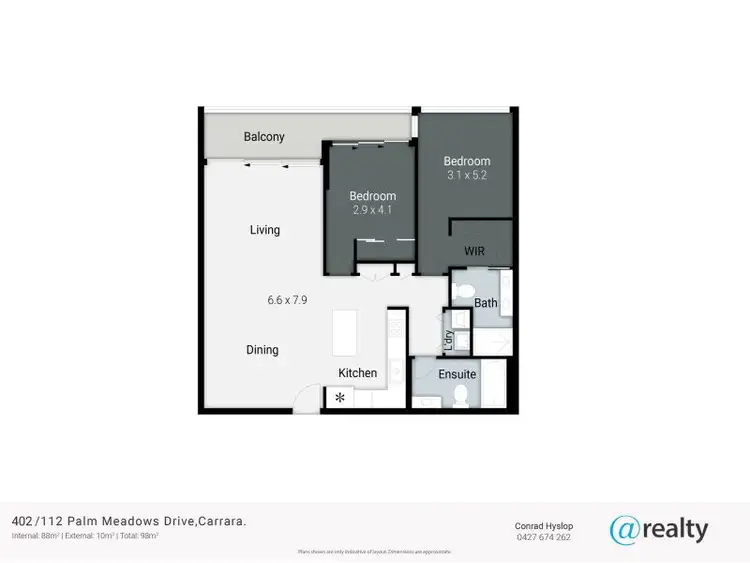 Floorplan of Homely apartment listing, 402/112 Palm Meadows Drive, Carrara QLD 4211