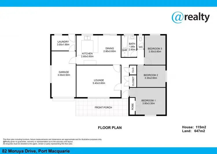 Floorplan of Homely house listing, 82 Moruya Drive, Port Macquarie NSW 2444