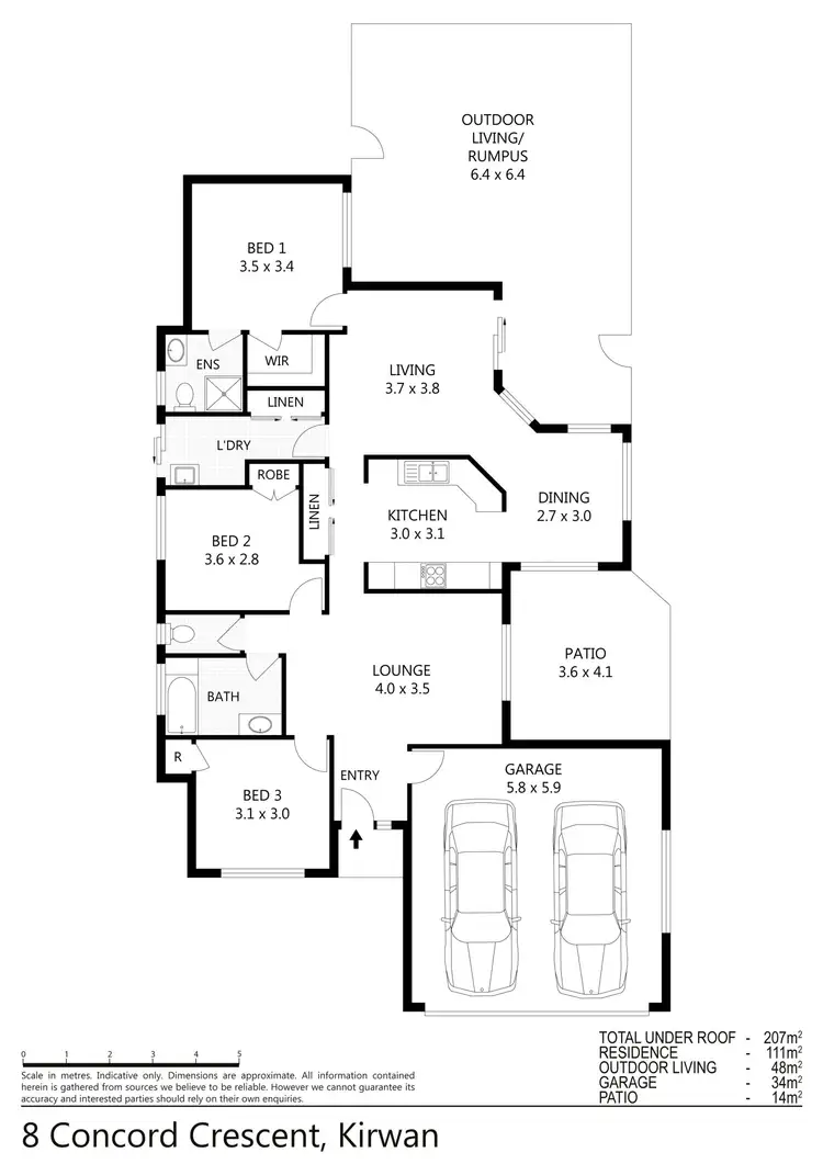 Floorplan of Homely house listing, 8 Concord Crescent, Kirwan QLD 4817
