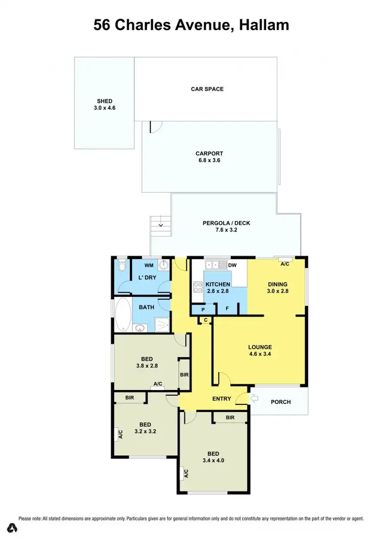 Floorplan of Homely unit listing, 56 Charles Avenue, Hallam VIC 3803