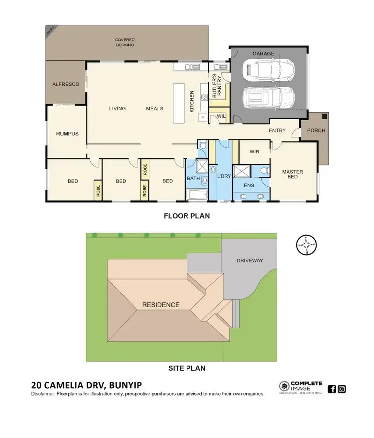 Floorplan of Homely house listing, 20 Camellia Drive, Bunyip VIC 3815