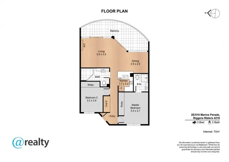 Floorplan of Homely apartment listing, 2e/510 Marine Parade, Biggera Waters QLD 4216