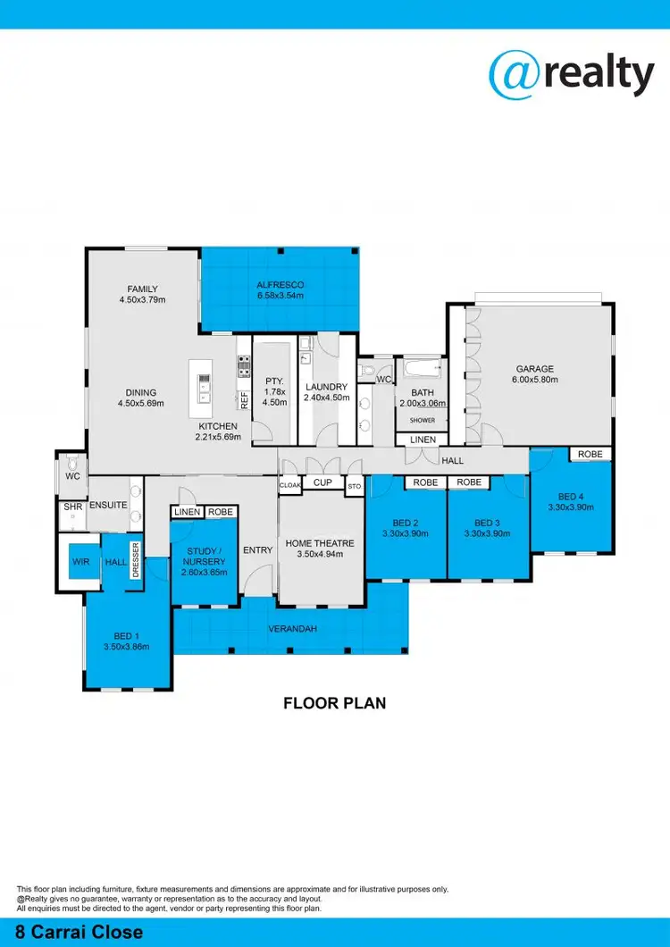 Floorplan of Homely house listing, 8 Carrai Close, North Tamworth NSW 2340
